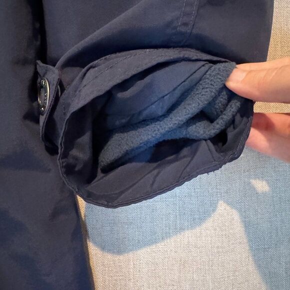 Lands’ End Men’s Squall Coat Jacket Navy Blue Medium Tall M/T Fleece Lined Water - Picture 6 of 11